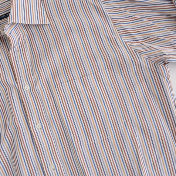 Vintage Burberry London  Multi-colour Striped Button Down Dress Shirt - Picture 11 of 14